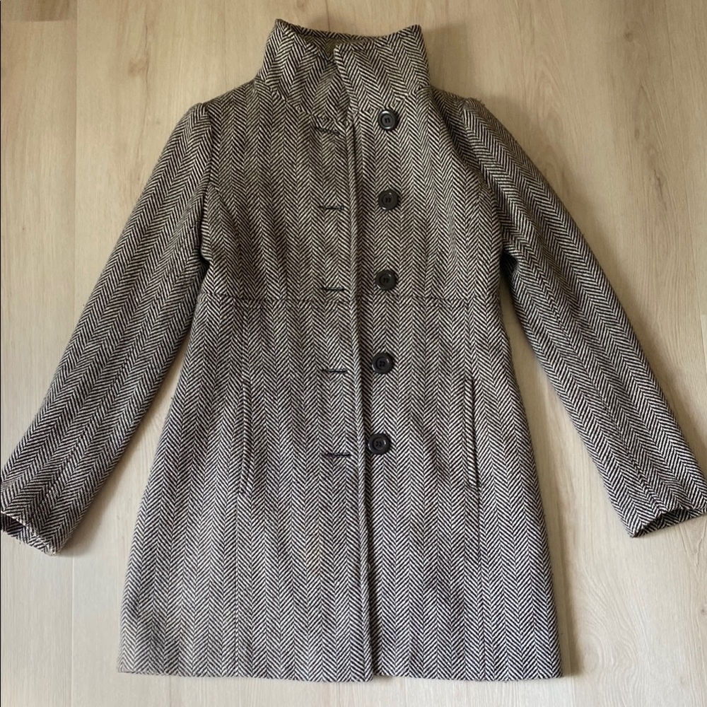 Urban Behavior Brown Trench Coat Wool-Blend
